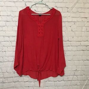 Red Tunic Blouse